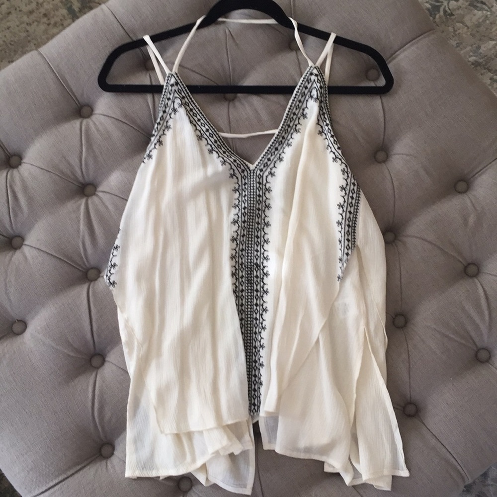 Strappy Embroidered top